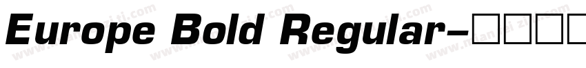 Europe Bold Regular字体转换